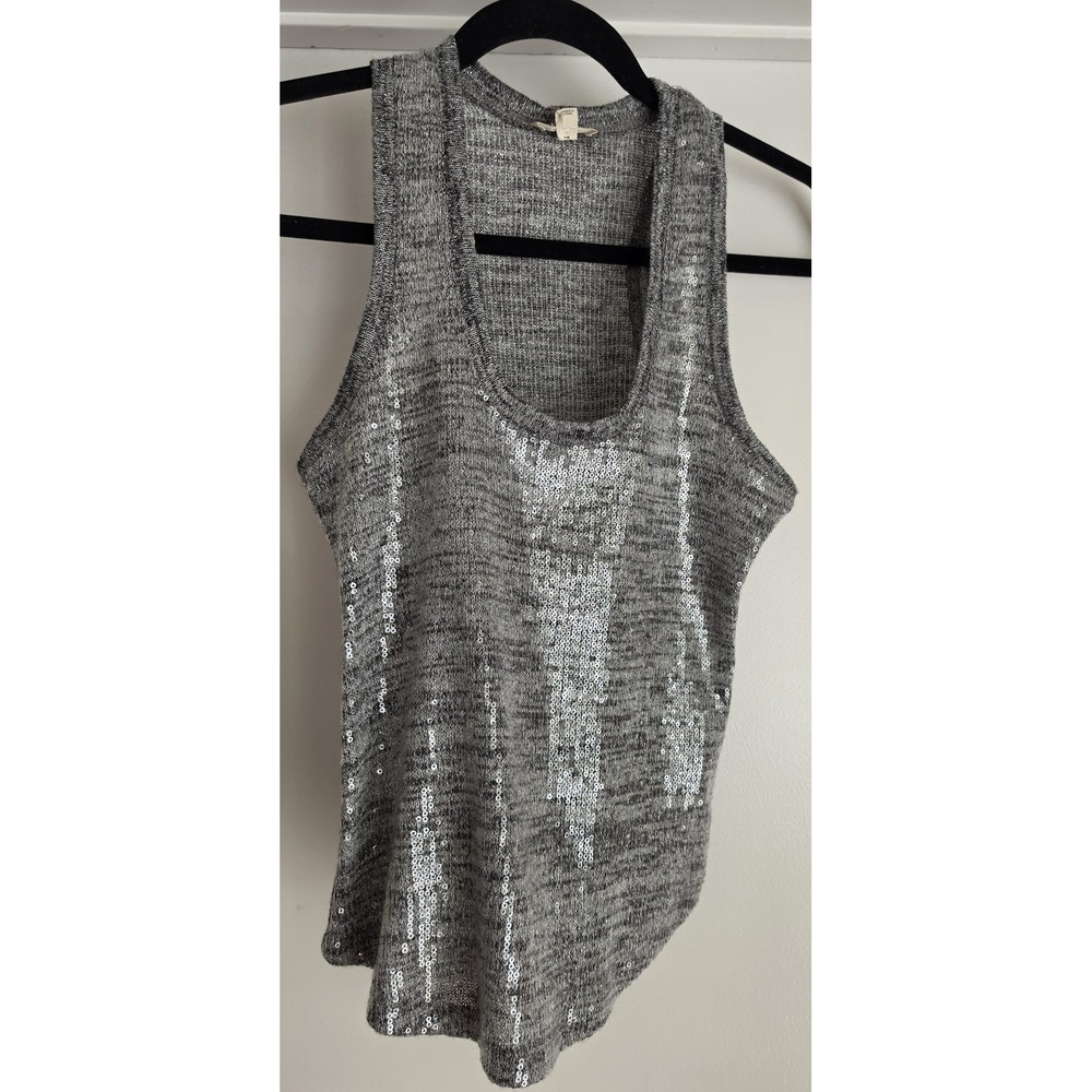 Pilcro Tank Top XXS Grey Sleeveless Round Neck Solid Camisole Shirt Blouse NWT